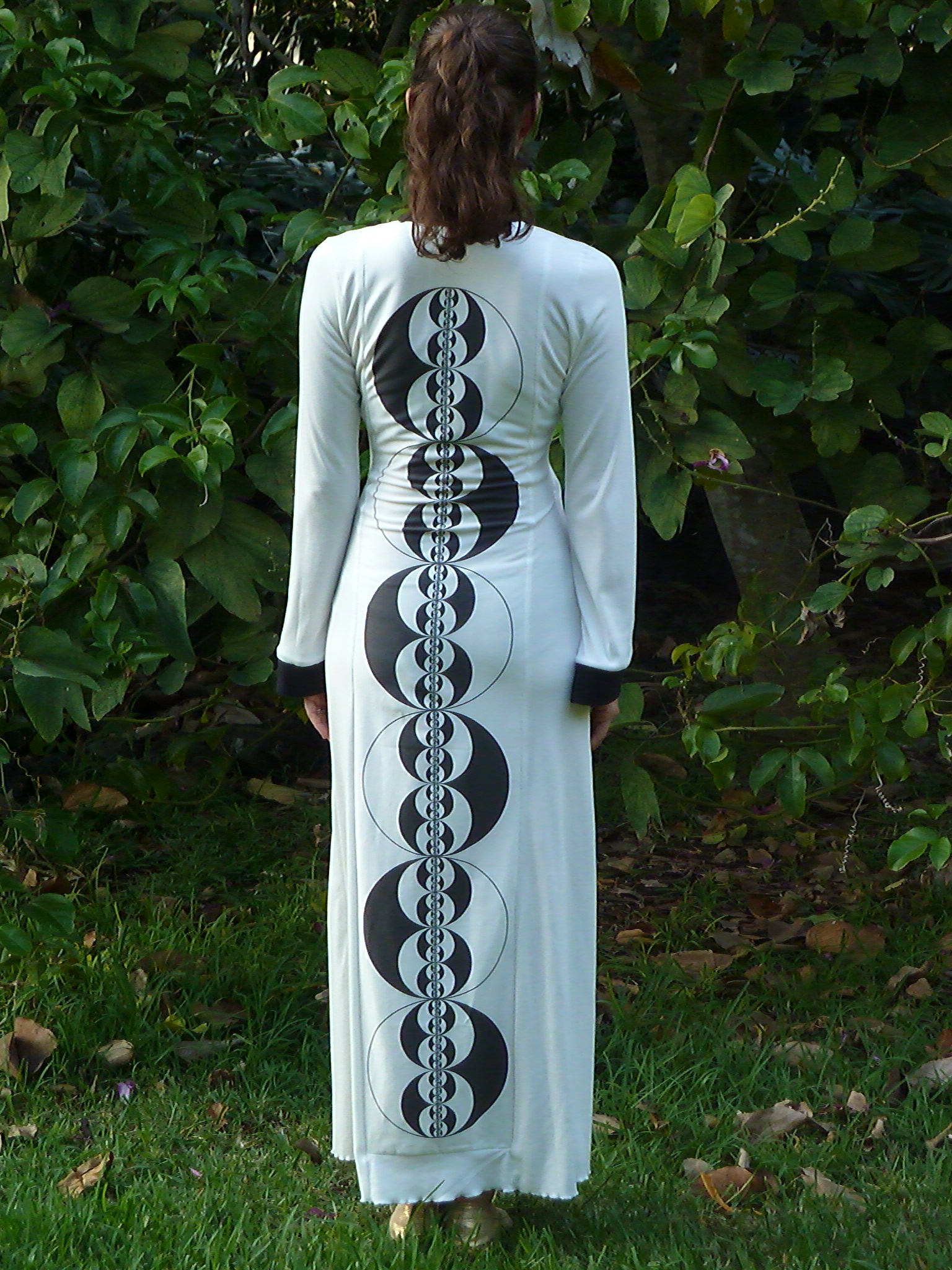 White Yin Yang Robe