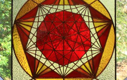 Stained Glass Dodecahedron Web