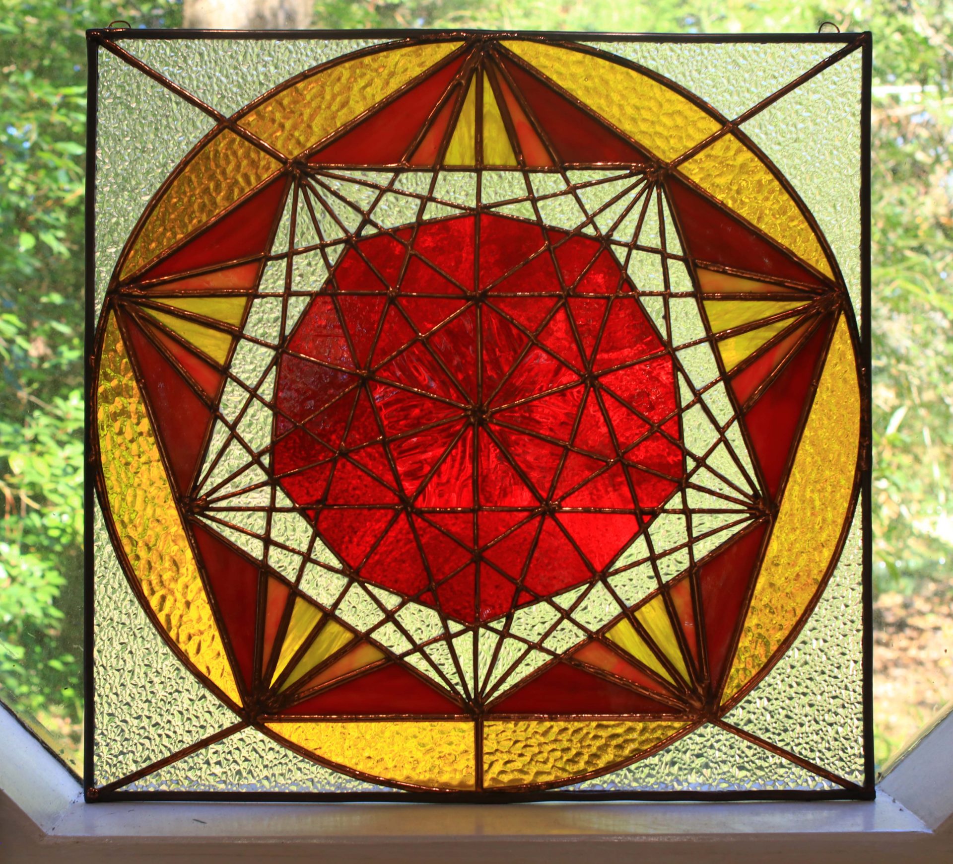 Stained Glass Dodecahedron Web