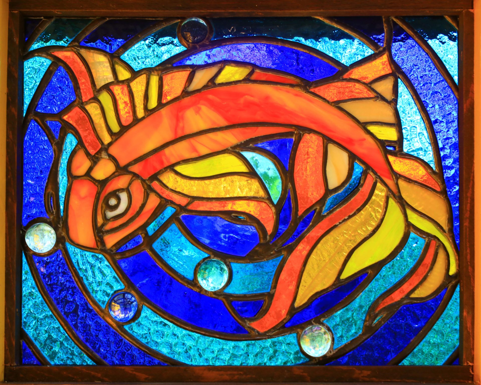 Stained Glass Koi Fish