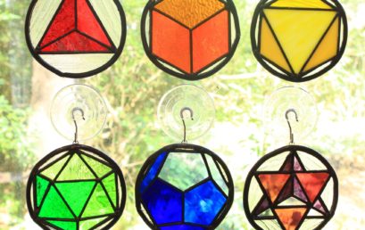 Stained Glass Platonic Solid Set